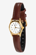Women's brown leather watch