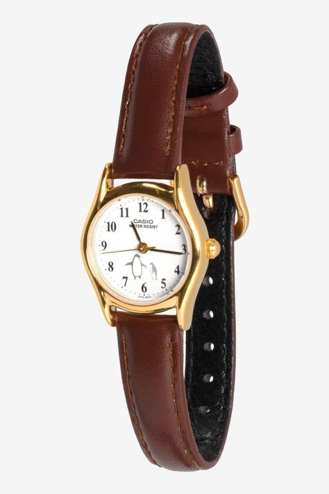 Women's brown leather watch